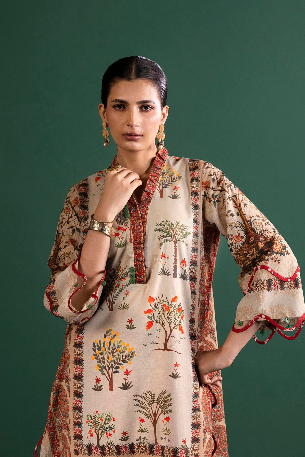 Sana Safinaz | Mahay Summer 26 | H263-008A-2C - Luxury Dress - available at Maria Faisal in UK and USA.