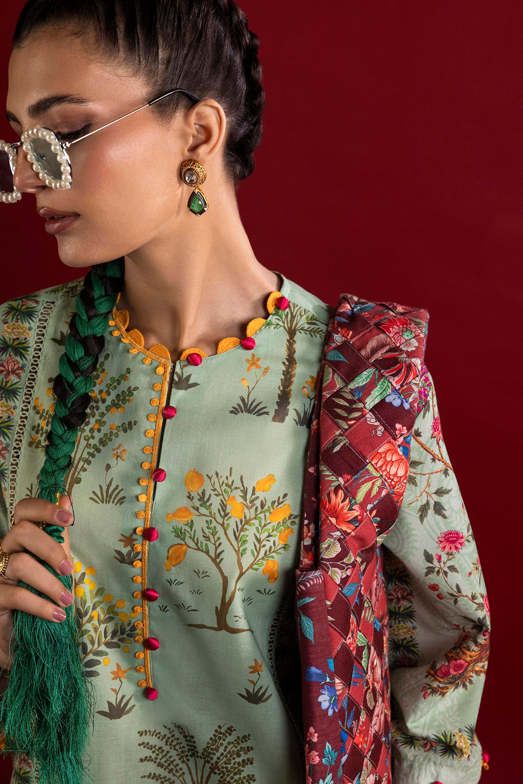 Sana Safinaz | Mahay Summer 26 | H263-008B-2C - Luxury Dress - available at Maria Faisal in UK and USA.