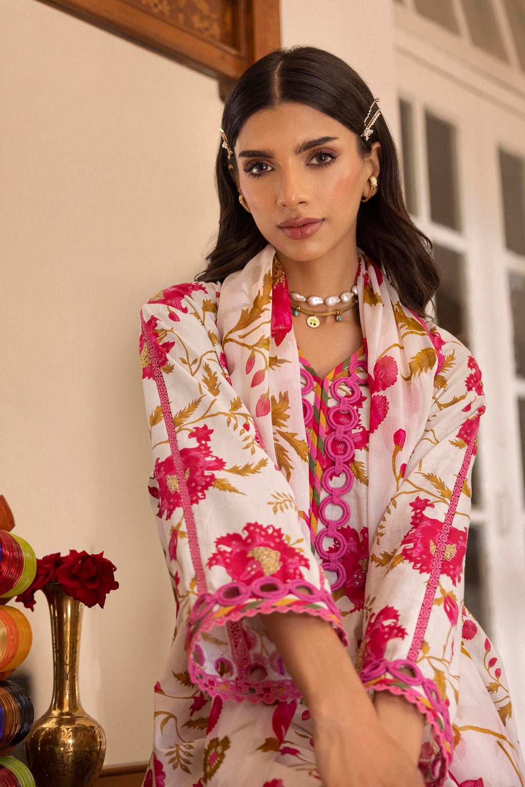 Sana Safinaz | Mahay Summer 26 | H263-009A-3CI - Luxury Dress - available at Maria Faisal in UK and USA.