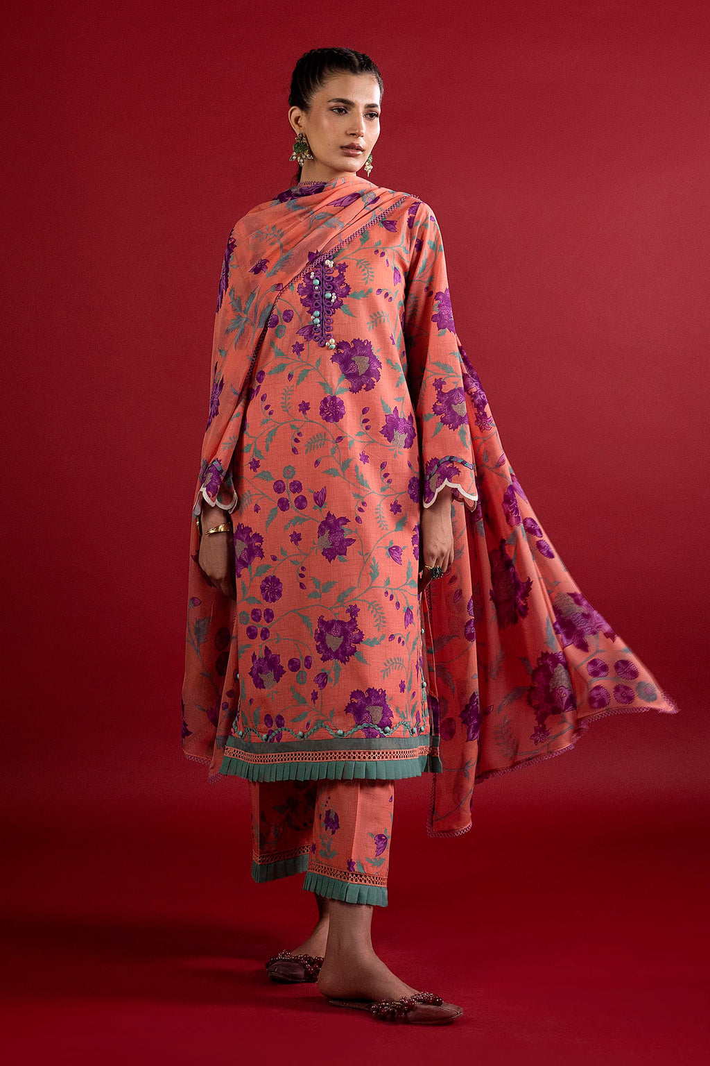 Sana Safinaz | Mahay Summer 26 | H263-009B-3CI - Luxury Dress - available at Maria Faisal in UK and USA.