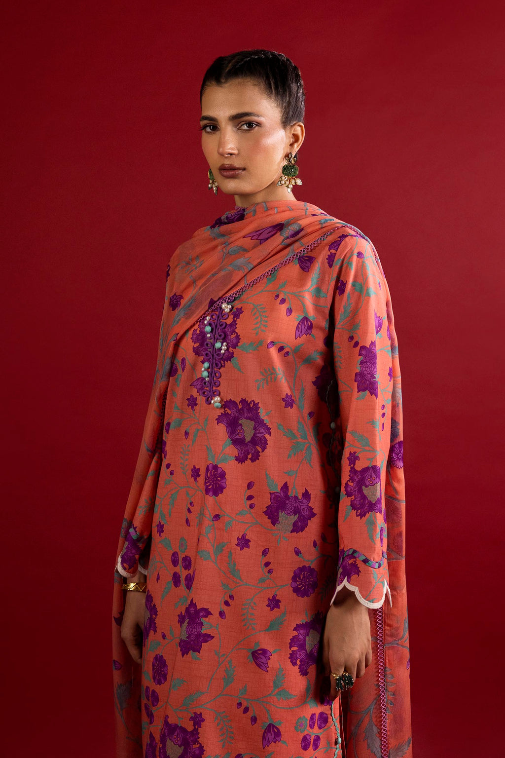 Sana Safinaz | Mahay Summer 26 | H263-009B-3CI - Luxury Dress - available at Maria Faisal in UK and USA.