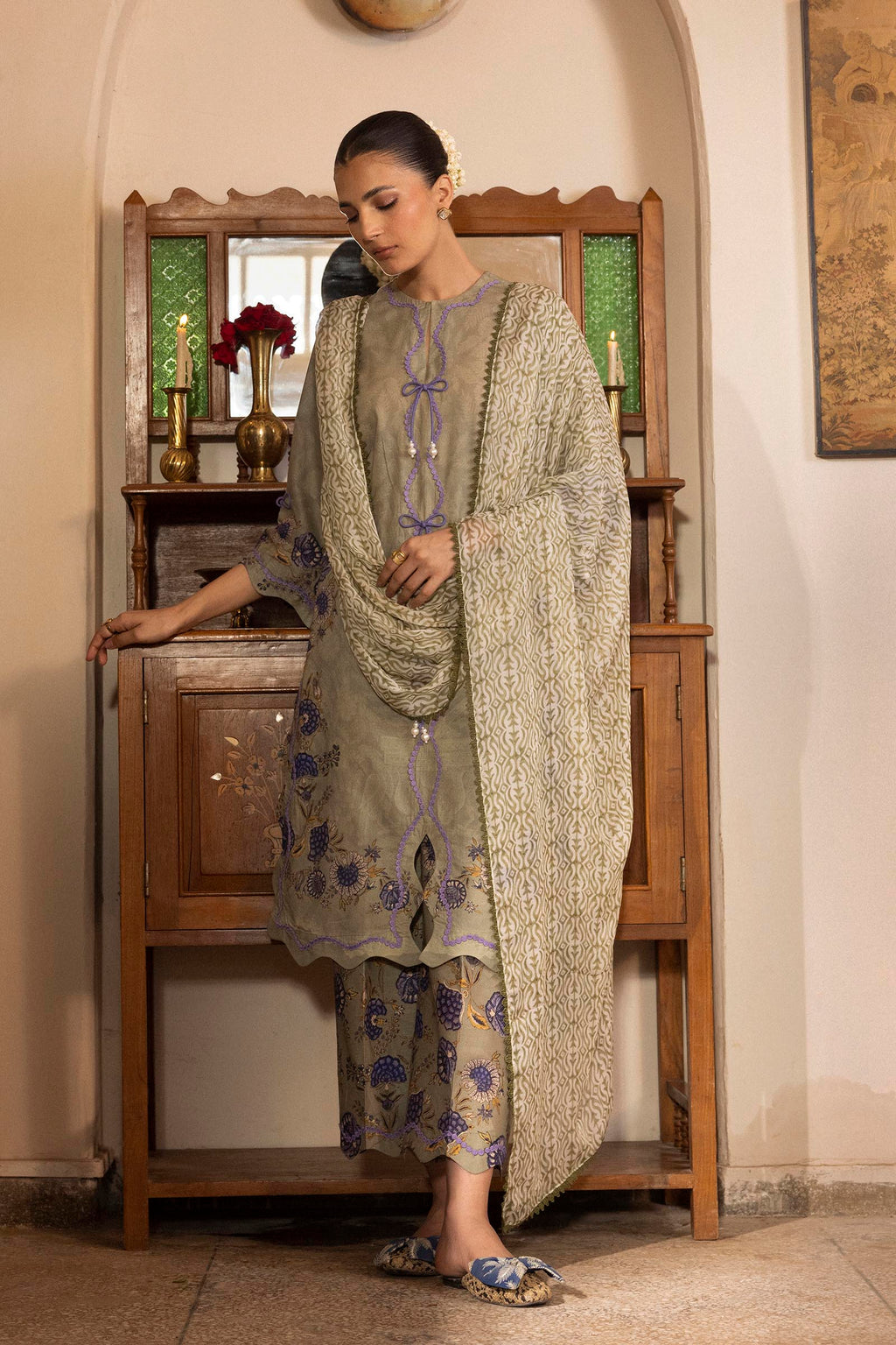 Sana Safinaz | Mahay Summer 26 | H263-010A-3AI - Luxury Dress - available at Maria Faisal in UK and USA.