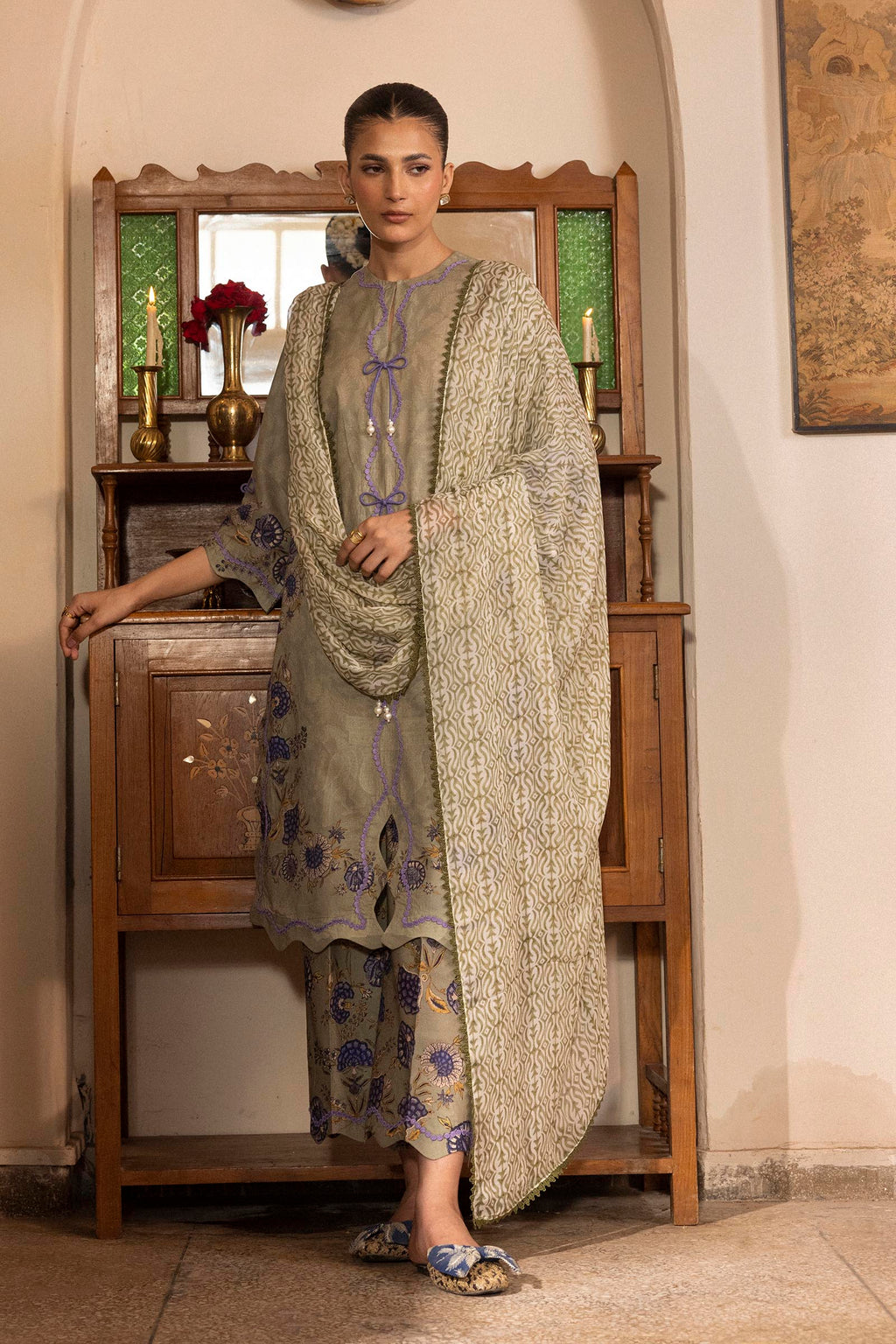 Sana Safinaz | Mahay Summer 26 | H263-010A-3AI - Luxury Dress - available at Maria Faisal in UK and USA.