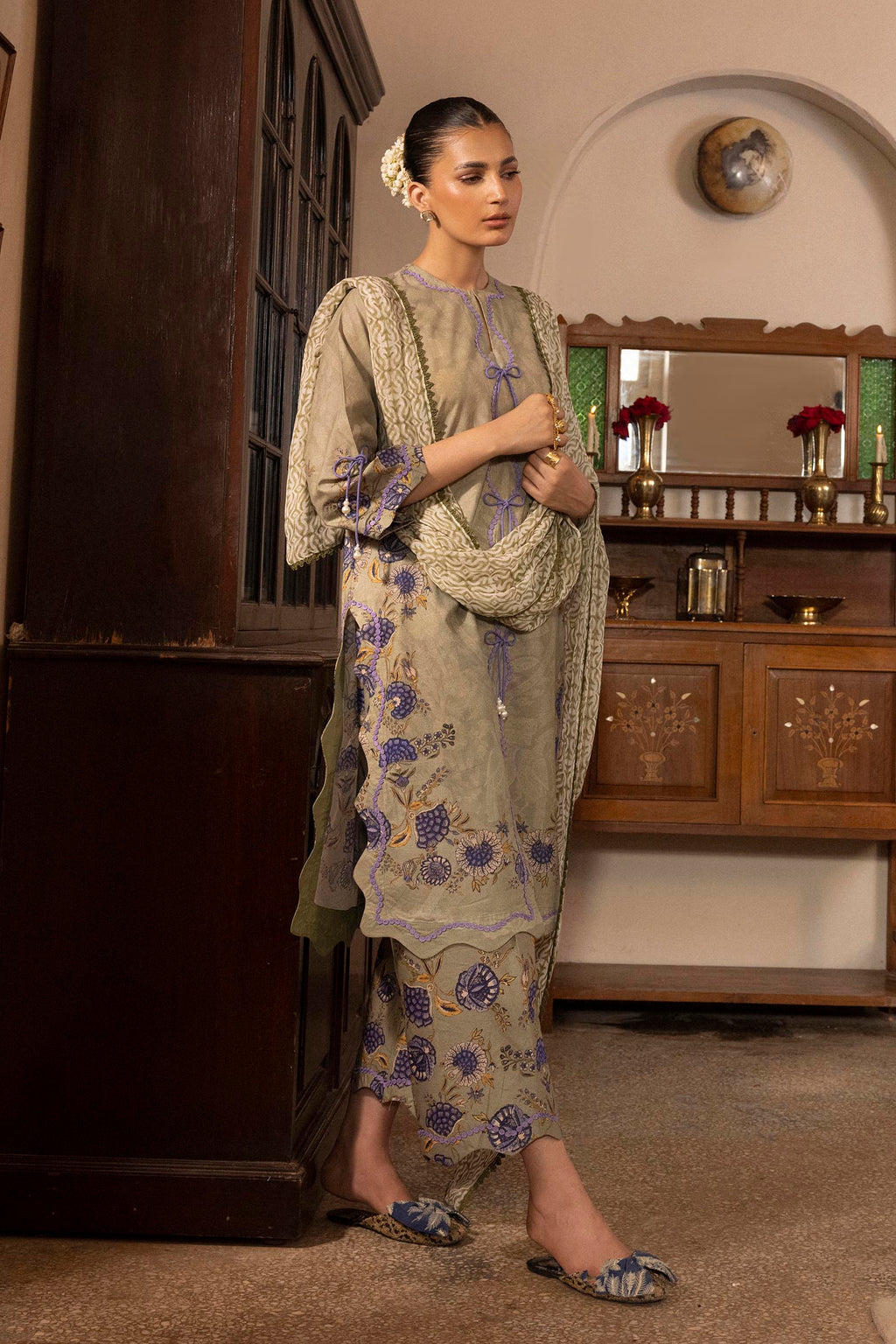 Sana Safinaz | Mahay Summer 26 | H263-010A-3AI - Luxury Dress - available at Maria Faisal in UK and USA.