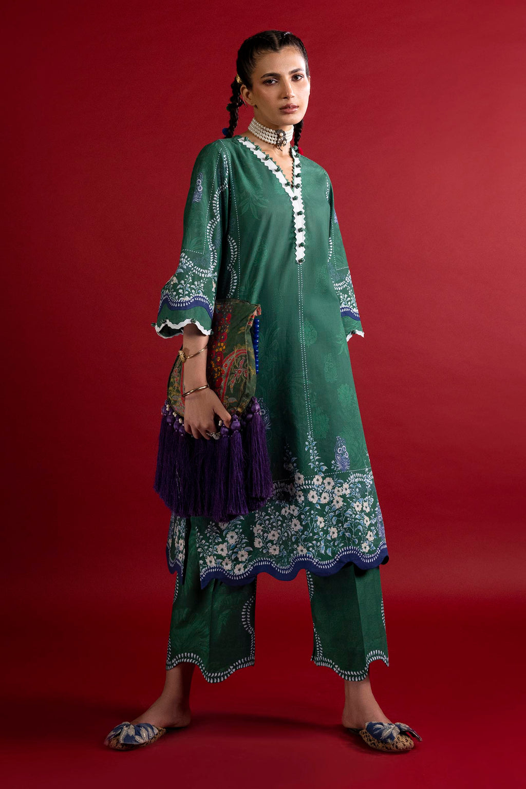 Sana Safinaz | Mahay Summer 26 | H263-011B-2C - Luxury Dress - available at Maria Faisal in UK and USA.