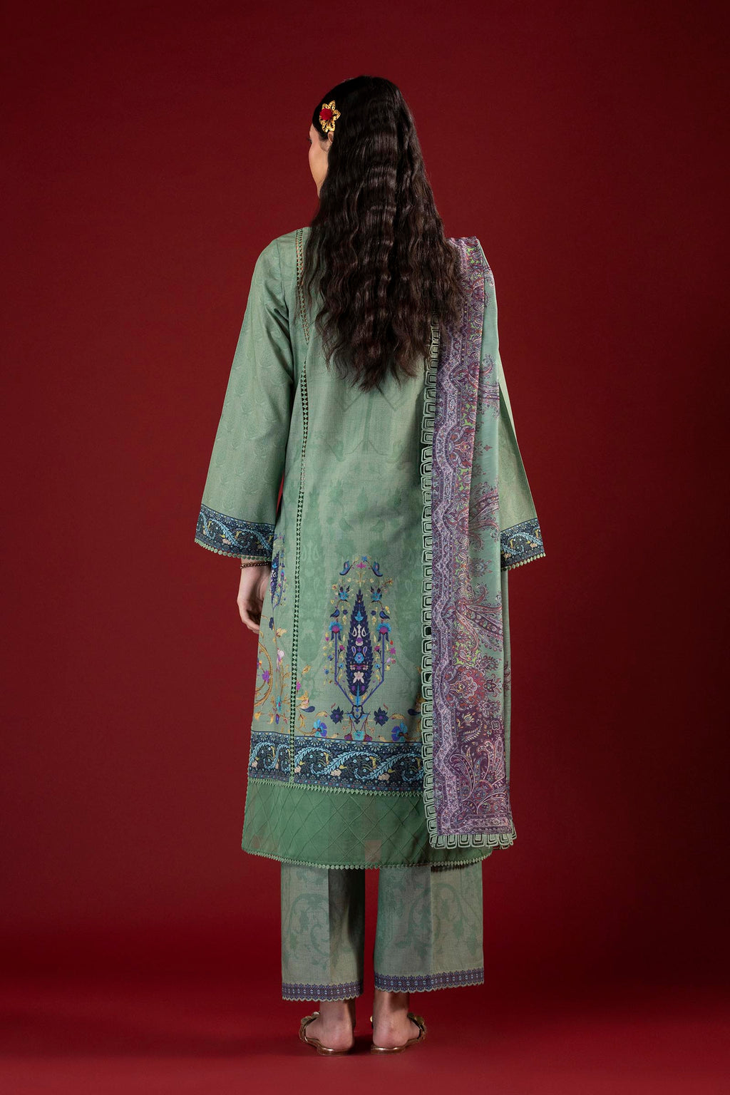 Sana Safinaz | Mahay Summer 26 | H264-003B-3AG - Luxury Dress - available at Maria Faisal in UK and USA.