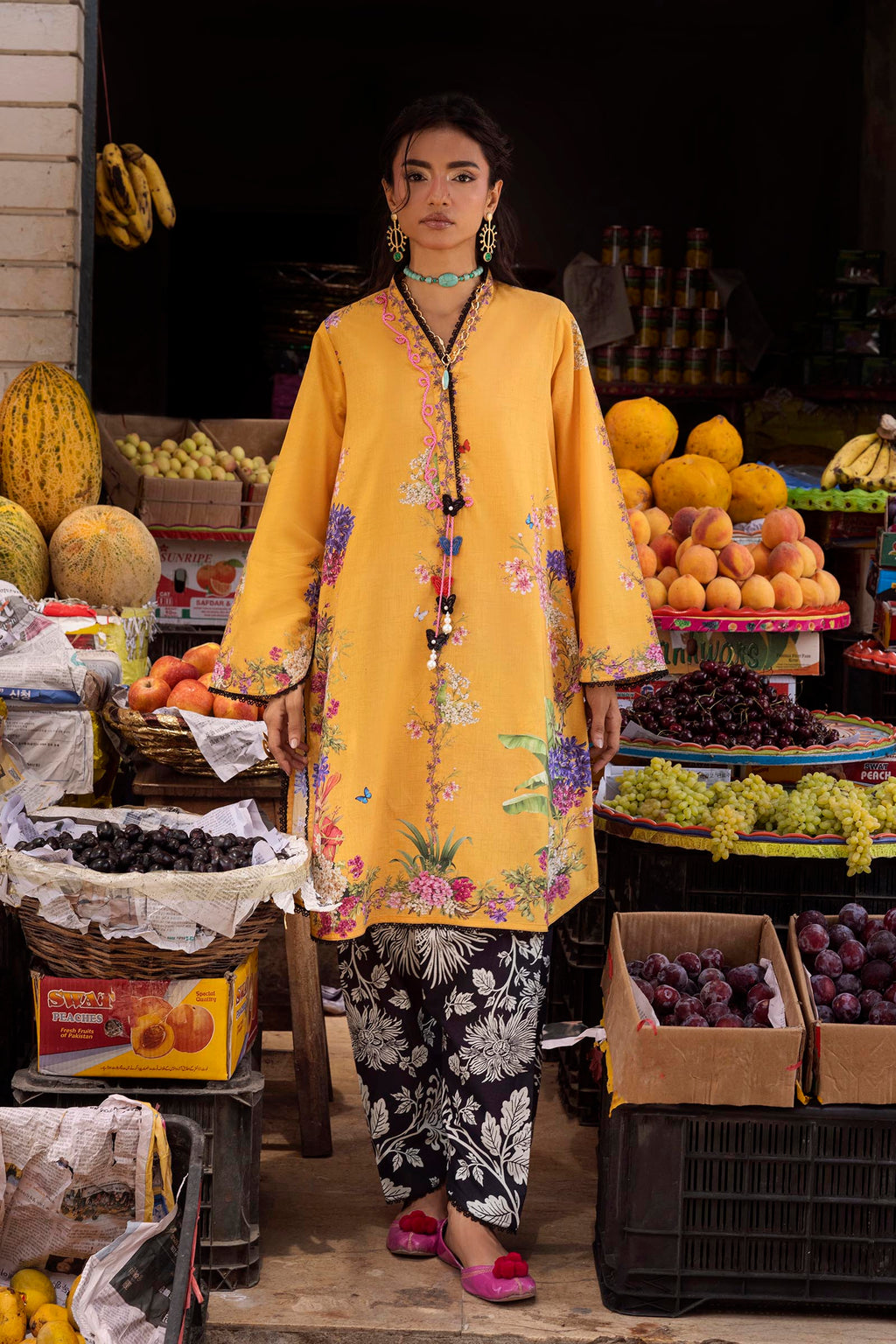 Sana Safinaz | Mahay Summer 26 |  H264-005A-2C - Luxury Dress - available at Maria Faisal in UK and USA.
