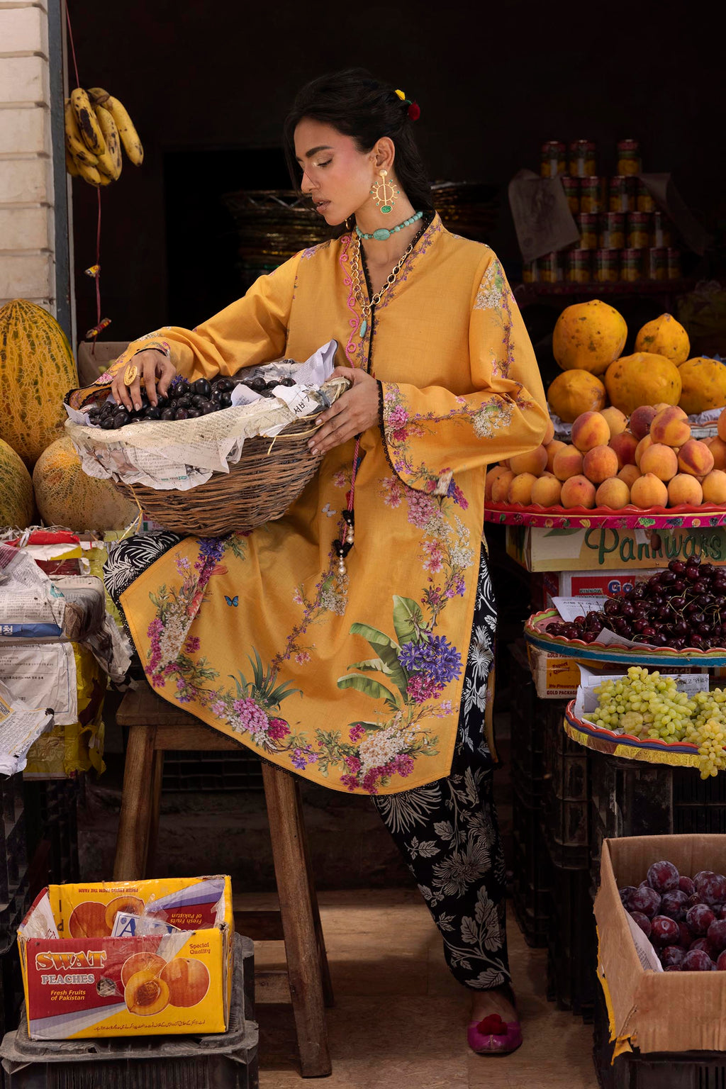 Sana Safinaz | Mahay Summer 26 |  H264-005A-2C - Luxury Dress - available at Maria Faisal in UK and USA.
