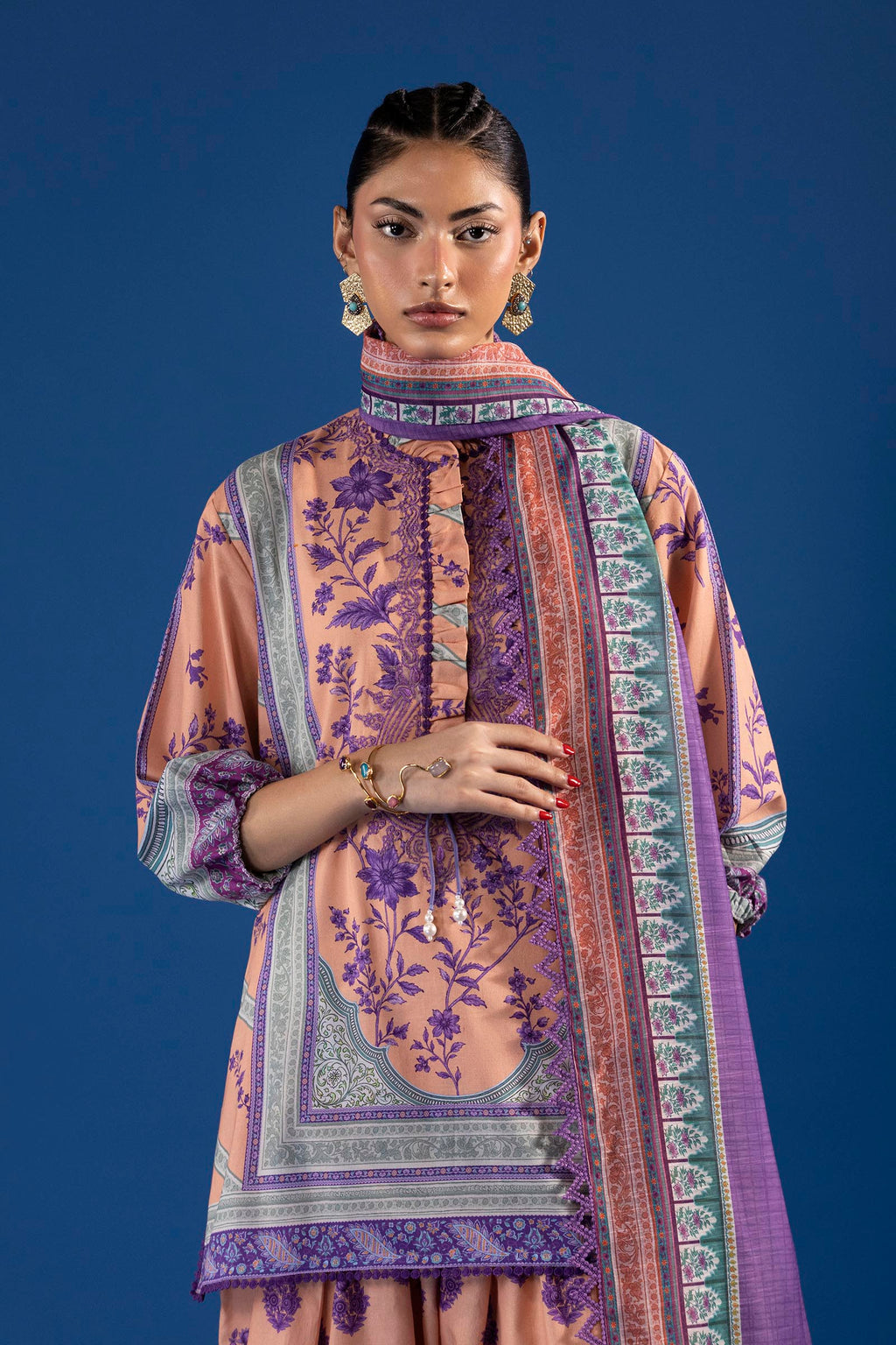 Sana Safinaz | Mahay Summer 26 | H264-008B-3CG - Luxury Dress - available at Maria Faisal in UK and USA.