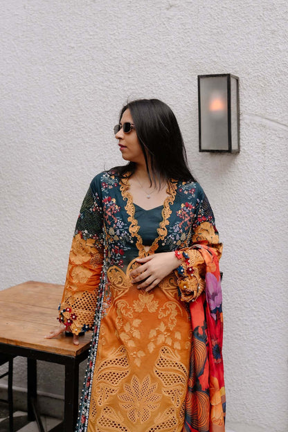 Afrozeh | Lawn 25 | Halcy by Maria Faisal - Registered Vendor of : Afrozeh - type : Ladies Clothes - 100% original wedding dresses