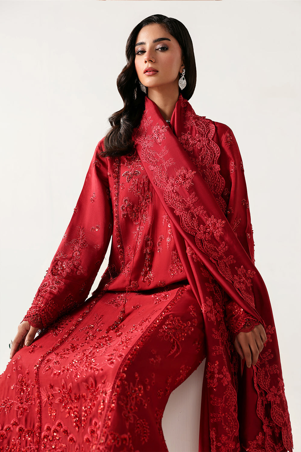 Saira Rizwan | Silk Luxe 26 | NIKA- SRLSP-26-09 - Dress - available at Maria Faisal in UK and USA.