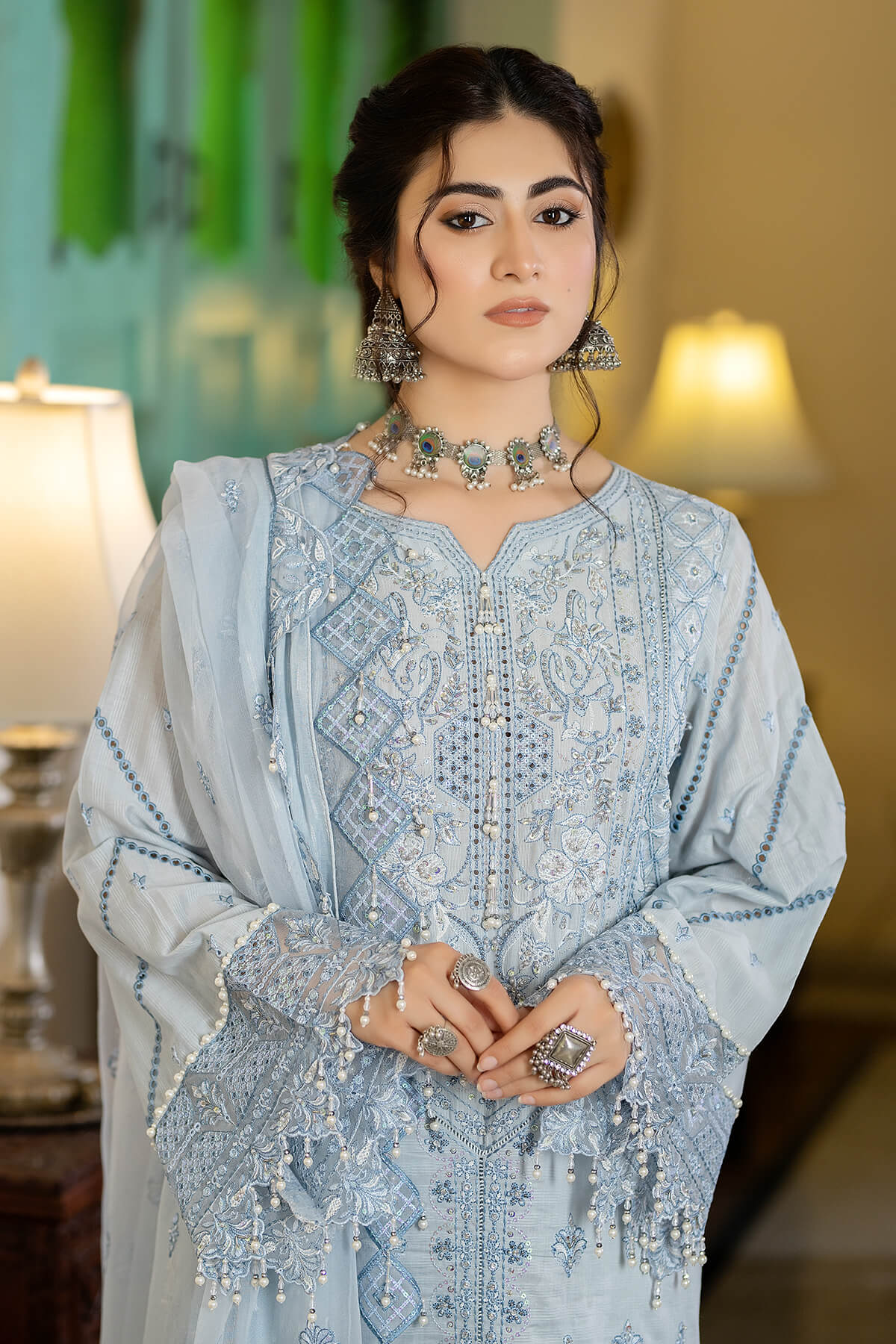 Raeesa Premium | Kimora Lawn Collection | Kimora | HL-11 Koyel - Ladies Clothes - Maria Faisal