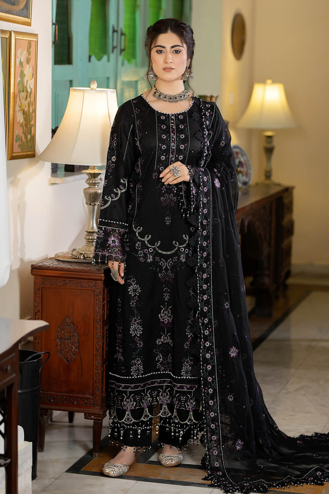 Raeesa Premium | Kimora Lawn Collection | Kimora | HL-12 Mina - Ladies Clothes - Maria Faisal