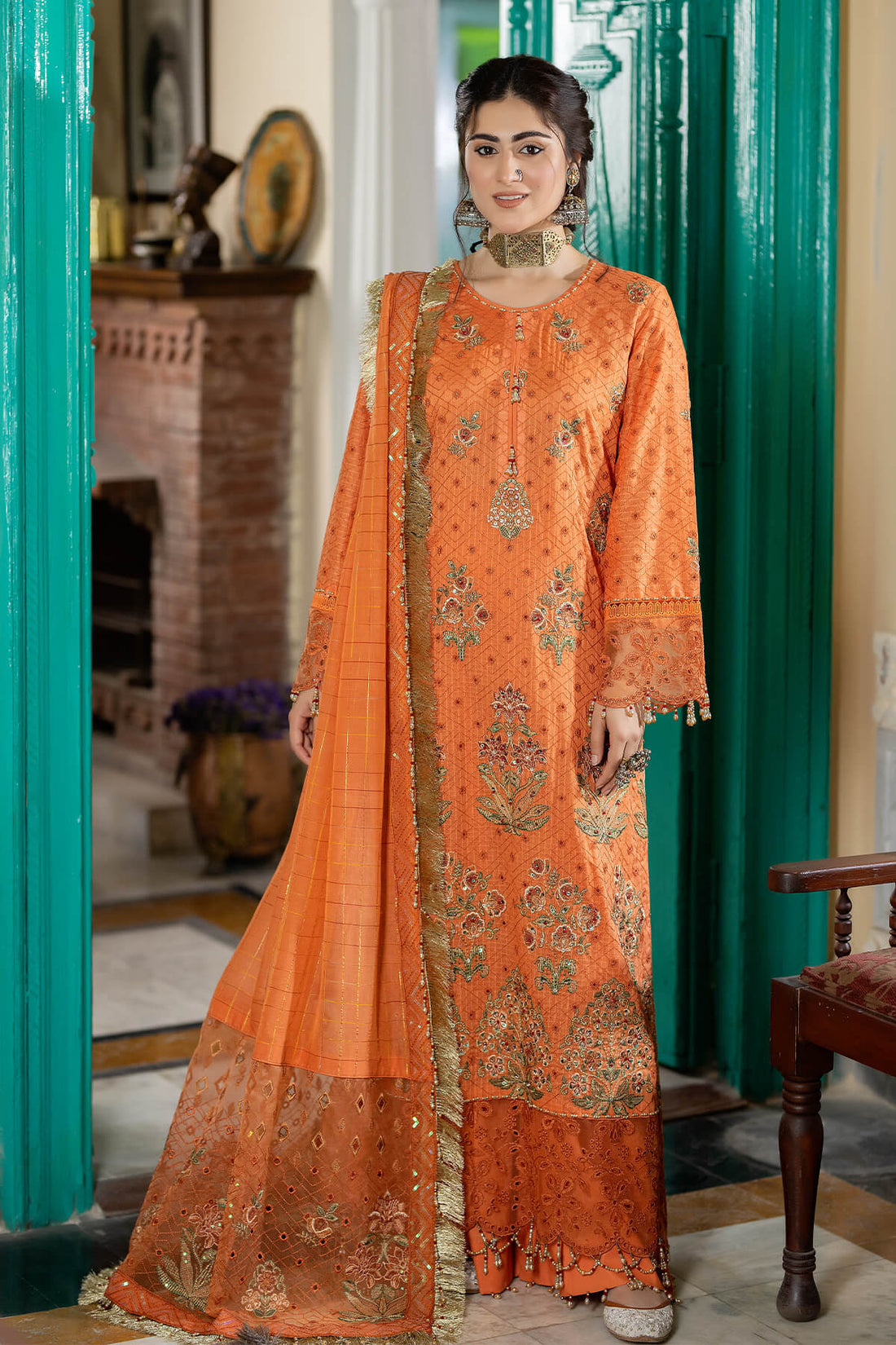 Raeesa Premium | Kimora Lawn Collection | Kimora | HL-16 Zuha