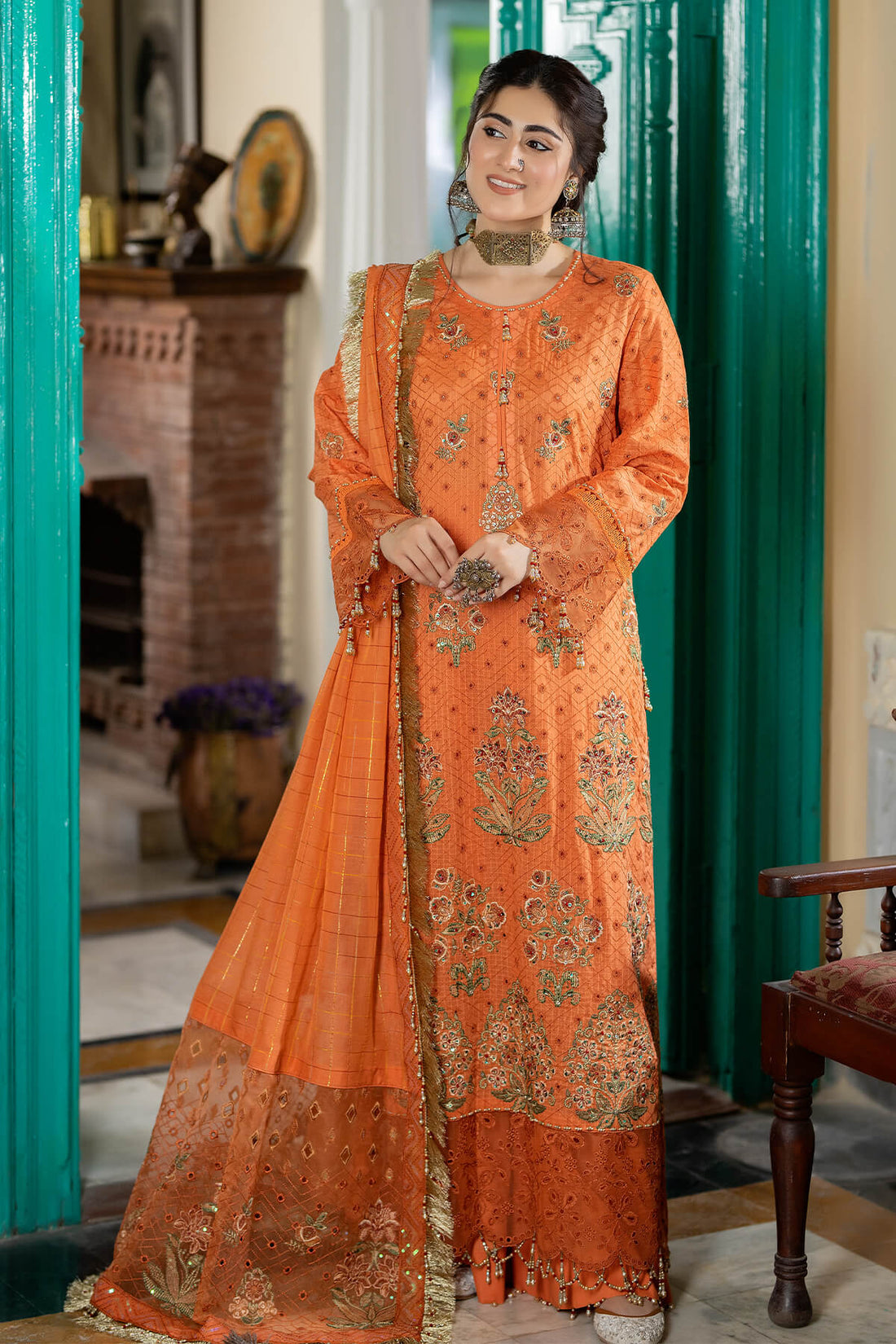 Raeesa Premium | Kimora Lawn Collection | Kimora | HL-16 Zuha - Ladies Clothes - Maria Faisal