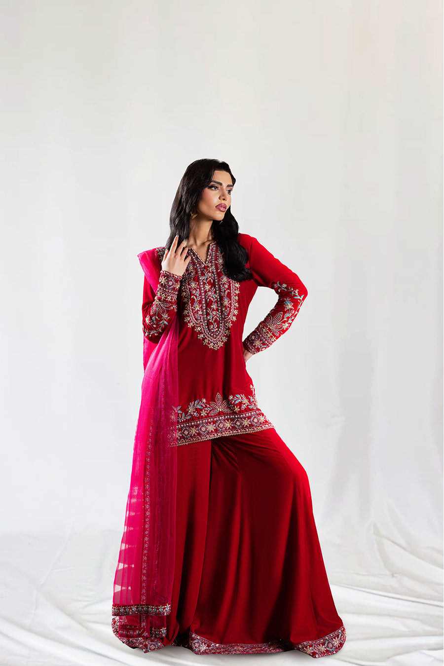 Saira Rizwan | Velvet Pret 25 | SHIREEN-SRVP25-04 - Formal Dress - available at Maria Faisal in UK and USA.