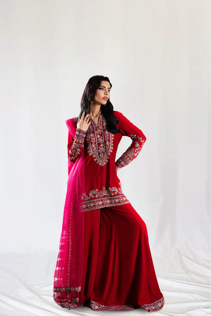 Saira Rizwan | Velvet Pret 25 | SHIREEN-SRVP25-04 - Formal Dress - available at Maria Faisal in UK and USA.