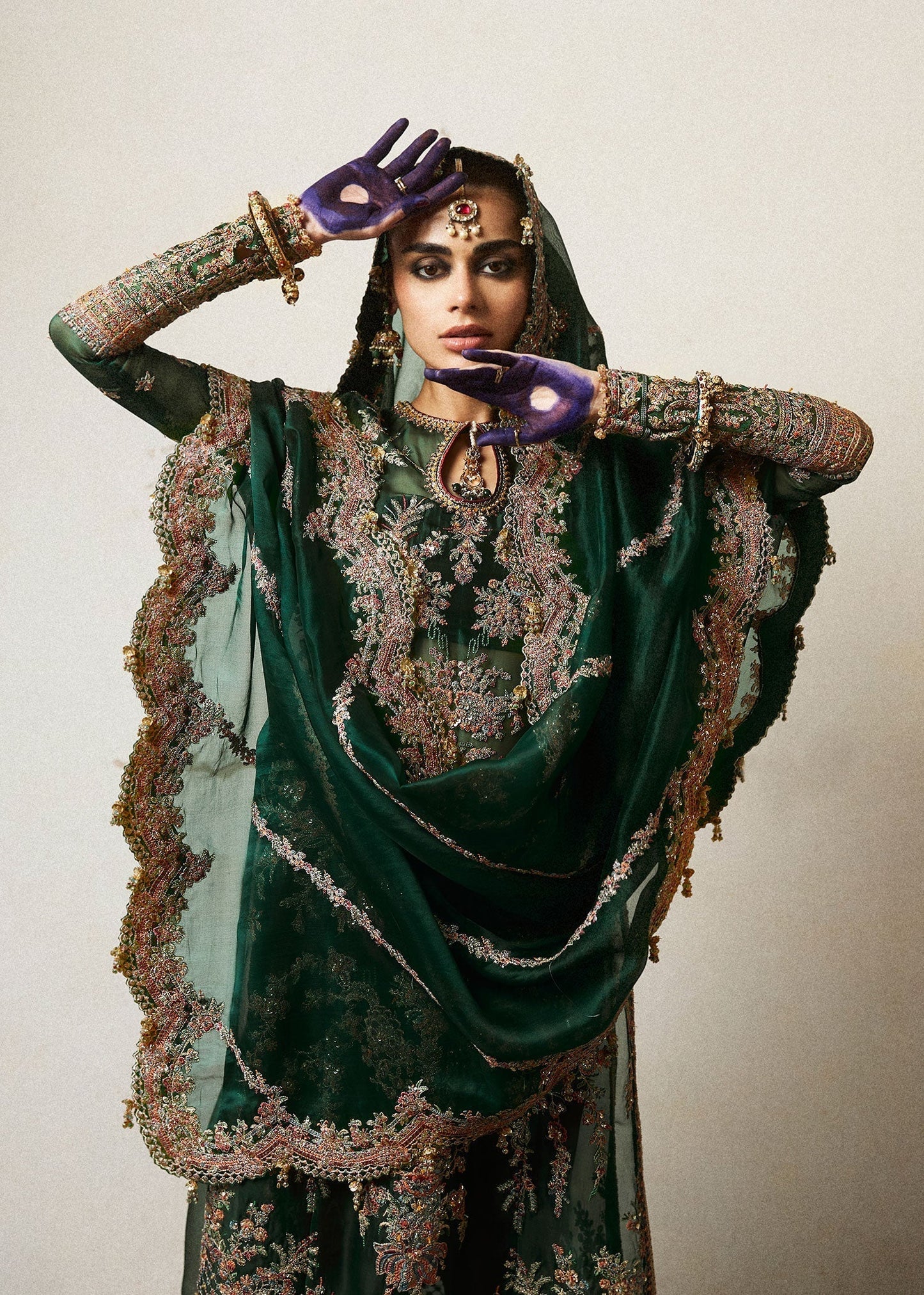 Hussain Rehar | Festive Formals 24 |  Jamali - Designer Dress with Intricate embroidery and embellishments. Shop elegent wedding dress at Maria Faisal.