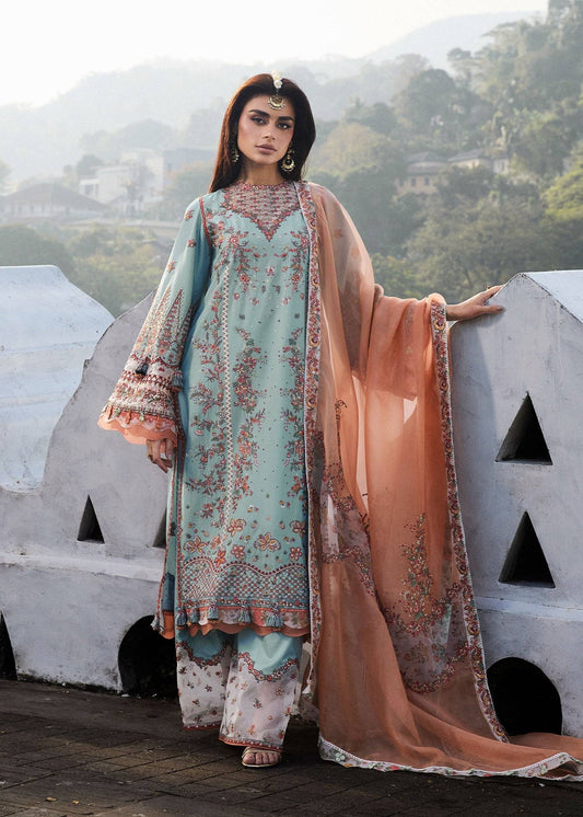 Hussain Rehar | Luxury Lawn 25 | Malibu by Maria Faisal - Registered Vendor of : Hussain Rehar - type : Ladies Clothes - 100% original wedding dresses