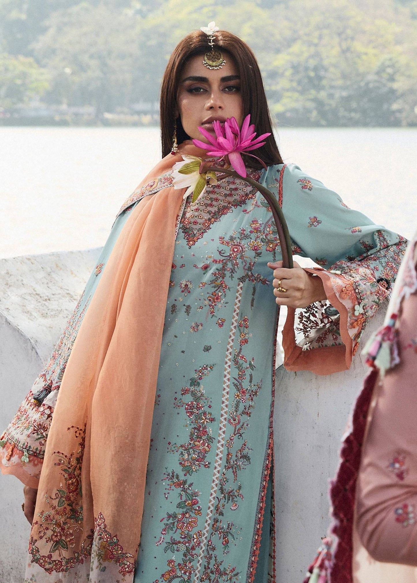 Hussain Rehar | Luxury Lawn 25 | Malibu by Maria Faisal - Registered Vendor of : Hussain Rehar - type : Ladies Clothes - 100% original wedding dresses