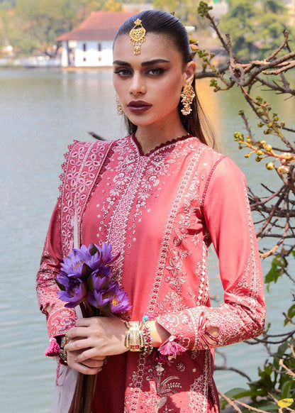Hussain Rehar | Luxury Lawn 25 | Flare by Maria Faisal - Registered Vendor of : Hussain Rehar - type : Ladies Clothes - 100% original wedding dresses