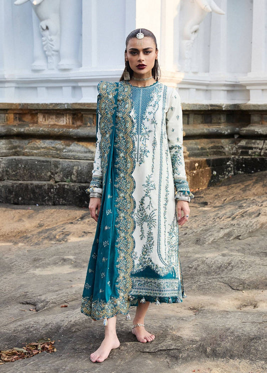 Hussain Rehar | Luxury Lawn 25 | Veil by Maria Faisal - Registered Vendor of : Hussain Rehar - type : Ladies Clothes - 100% original wedding dresses