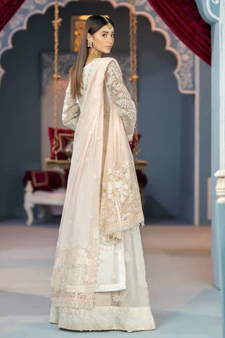 Raeesa Premium | LUXURY COLLECTION 23 | HU-2005 - Designer Dress with Intricate embroidery and embellishments. Shop elegent wedding dress at Maria Faisal.