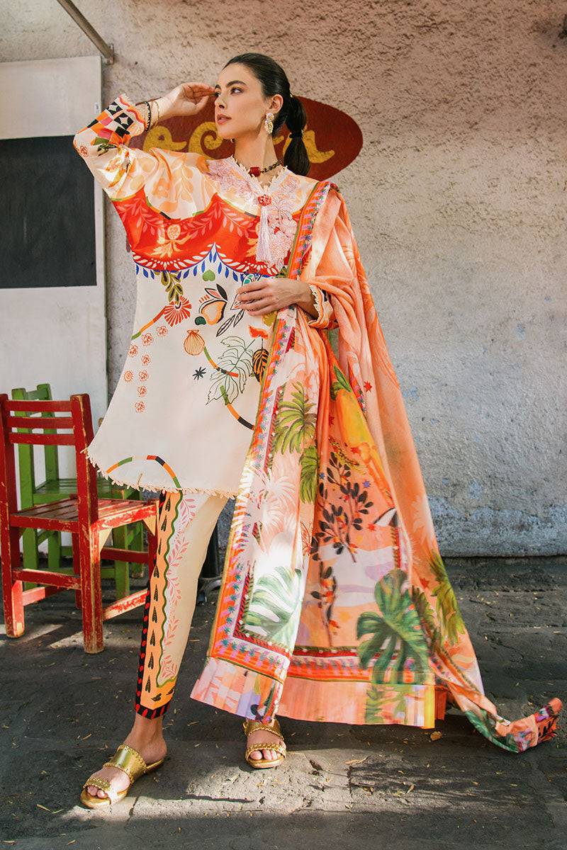 Mushq | La Dolce Hemline Prints 25 | Mulberry Tree by Maria Faisal - Registered Vendor of : Mushq - type : Ladies Clothes - 100% original wedding dresses