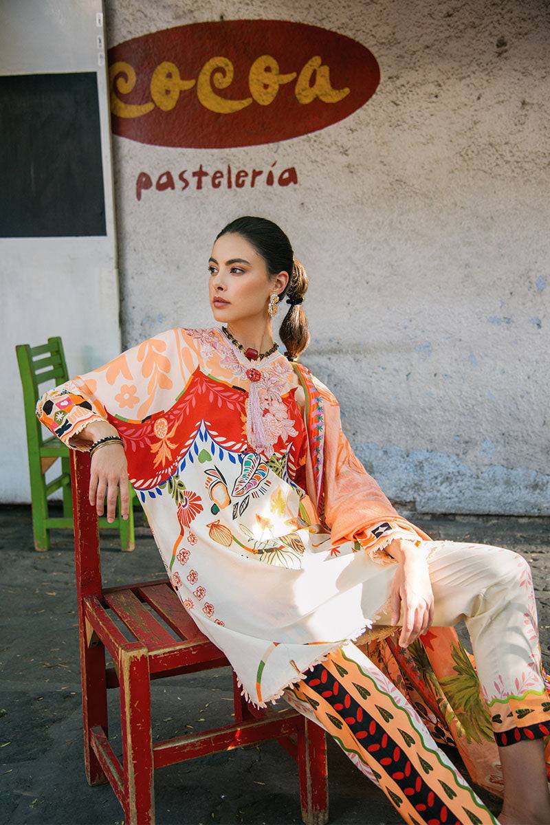 Mushq | La Dolce Hemline Prints 25 | Mulberry Tree by Maria Faisal - Registered Vendor of : Mushq - type : Ladies Clothes - 100% original wedding dresses