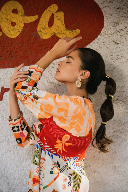 Mushq | La Dolce Hemline Prints 25 | Mulberry Tree by Maria Faisal - Registered Vendor of : Mushq - type : Ladies Clothes - 100% original wedding dresses