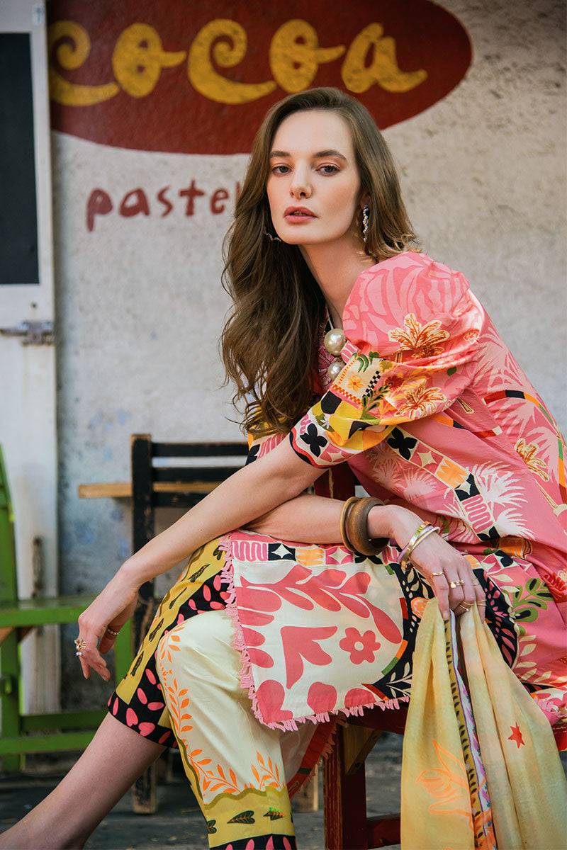 Mushq | La Dolce Hemline Prints 25 | Spring Avenue by Maria Faisal - Registered Vendor of : Mushq - type : Ladies Clothes - 100% original wedding dresses