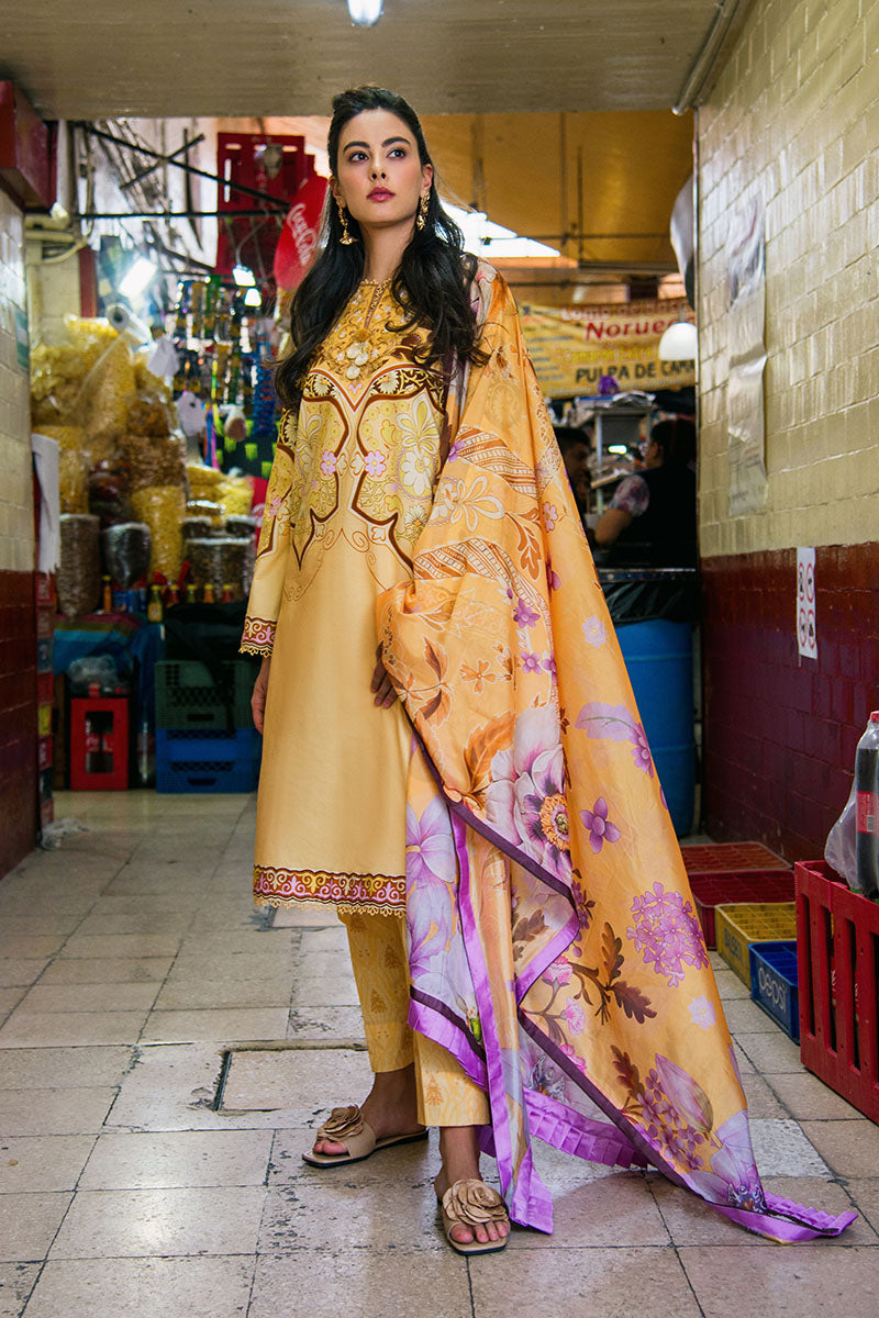 Mushq | La Dolce Hemline Prints 25 | Blossing Almond - Ladies Clothes - Maria Faisal