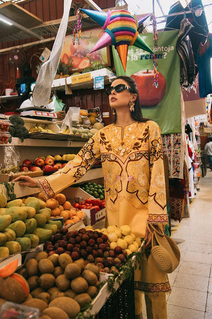 Mushq | La Dolce Hemline Prints 25 | Blossing Almond by Maria Faisal - Registered Vendor of : Mushq - type : Ladies Clothes - 100% original wedding dresses