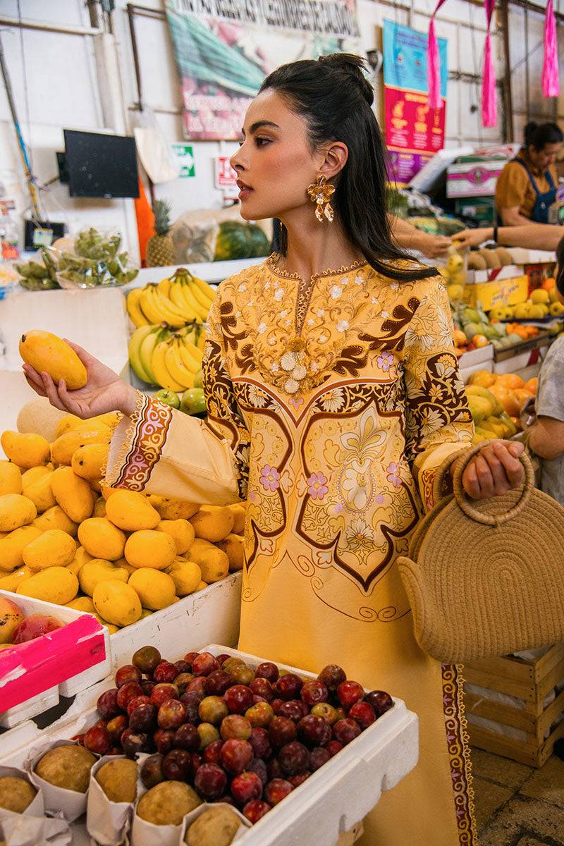 Mushq | La Dolce Hemline Prints 25 | Blossing Almond by Maria Faisal - Registered Vendor of : Mushq - type : Ladies Clothes - 100% original wedding dresses