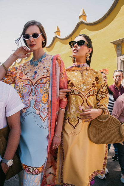 Mushq | La Dolce Hemline Prints 25 | Blossing Almond by Maria Faisal - Registered Vendor of : Mushq - type : Ladies Clothes - 100% original wedding dresses