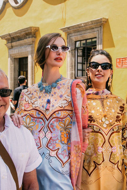 Mushq | La Dolce Hemline Prints 25 | Blossing Almond by Maria Faisal - Registered Vendor of : Mushq - type : Ladies Clothes - 100% original wedding dresses