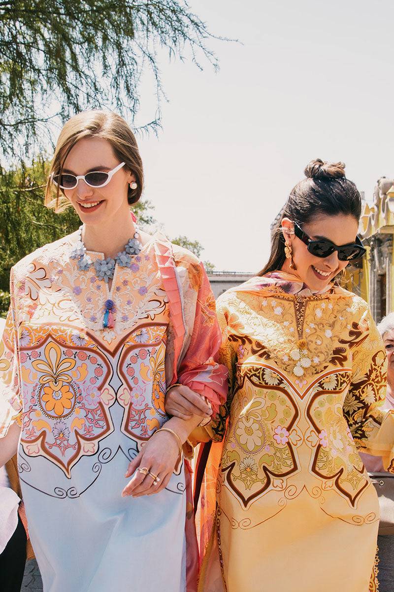 Mushq | La Dolce Hemline Prints 25 | Water Lily by Maria Faisal - Registered Vendor of : Mushq - type : Ladies Clothes - 100% original wedding dresses