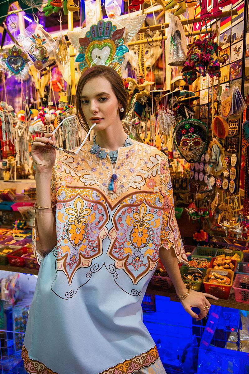 Mushq | La Dolce Hemline Prints 25 | Water Lily by Maria Faisal - Registered Vendor of : Mushq - type : Ladies Clothes - 100% original wedding dresses