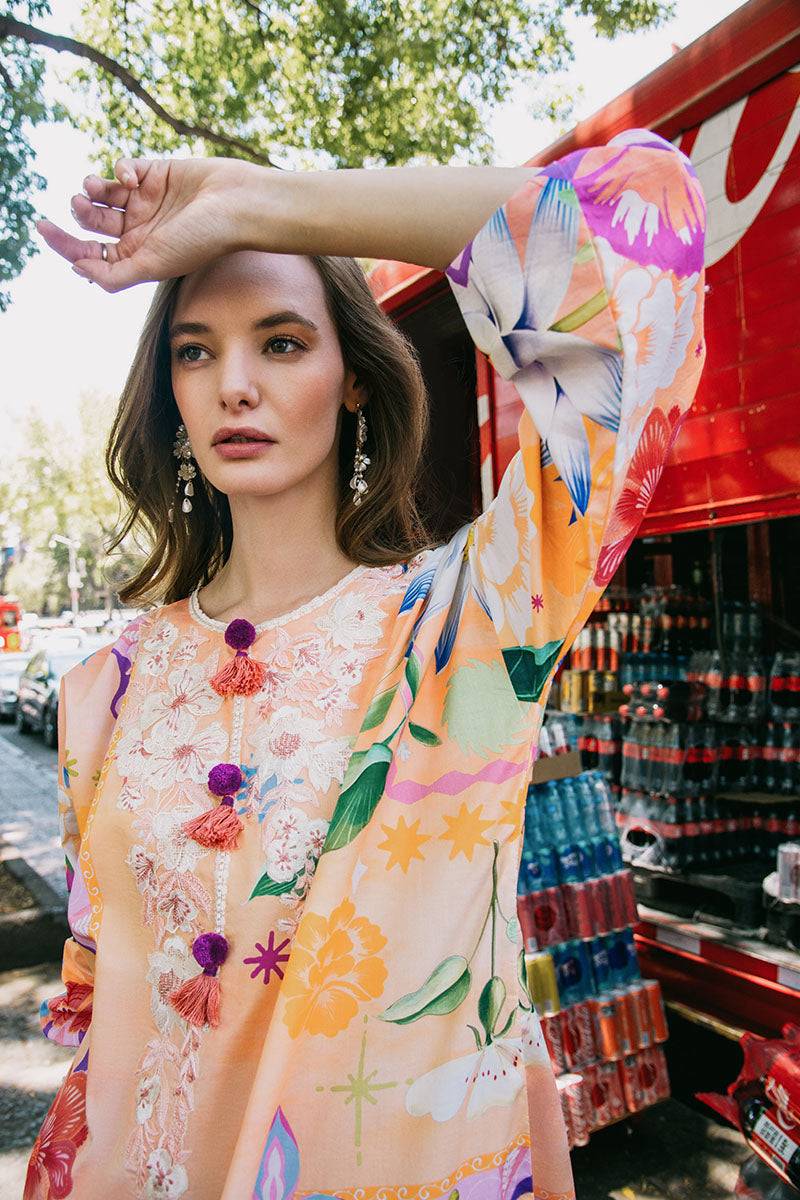 Mushq | La Dolce Hemline Prints 25 | Angels Song by Maria Faisal - Registered Vendor of : Mushq - type : Ladies Clothes - 100% original wedding dresses