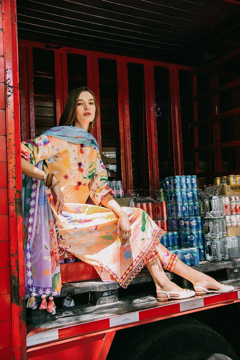 Mushq | La Dolce Hemline Prints 25 | Angels Song by Maria Faisal - Registered Vendor of : Mushq - type : Ladies Clothes - 100% original wedding dresses