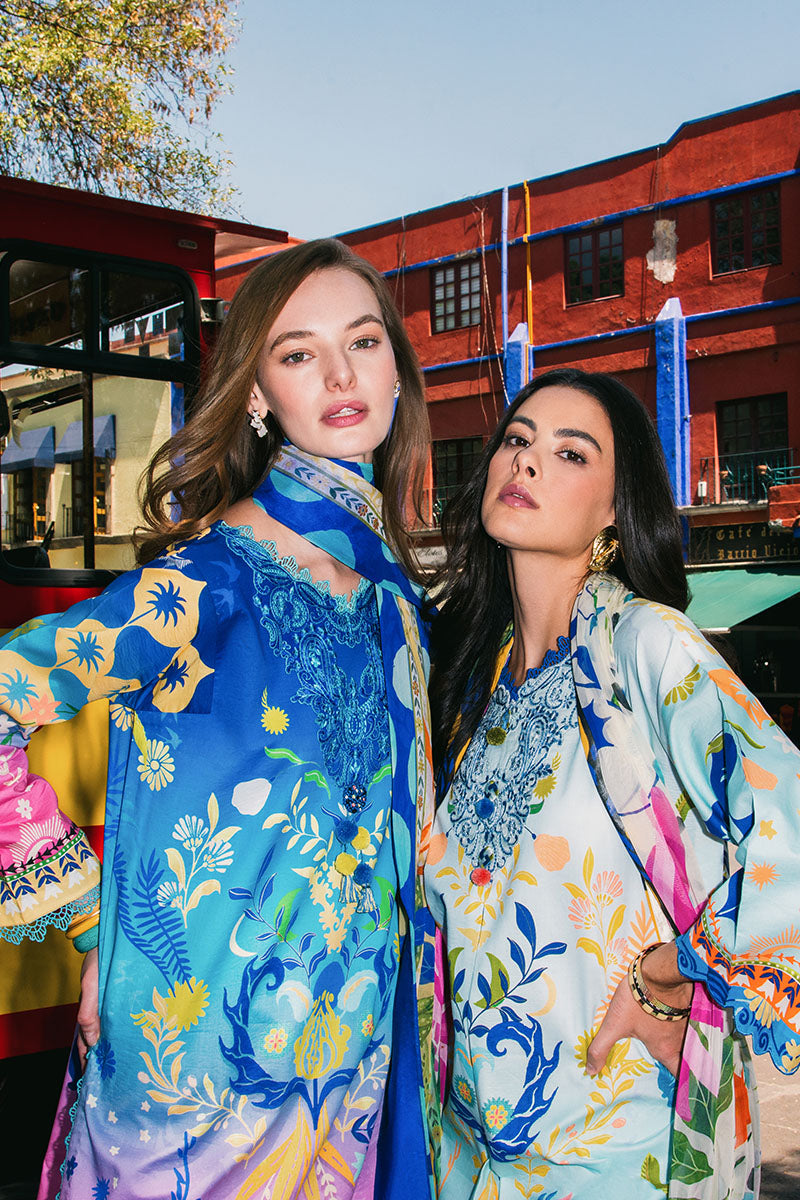 Mushq | La Dolce Hemline Prints 25 | Floral Paradise - Ladies Clothes - Maria Faisal
