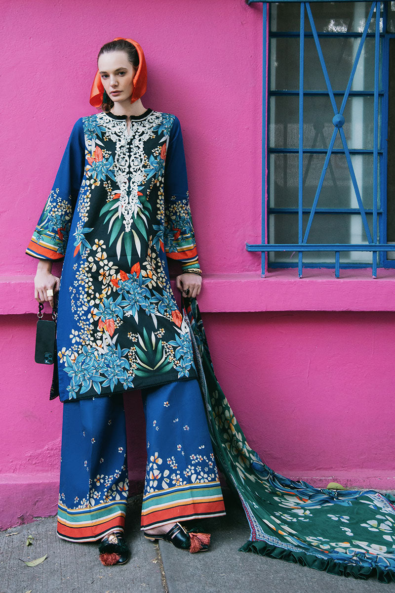 Mushq | La Dolce Hemline Prints 25 | Life of Irises - Ladies Clothes - Maria Faisal