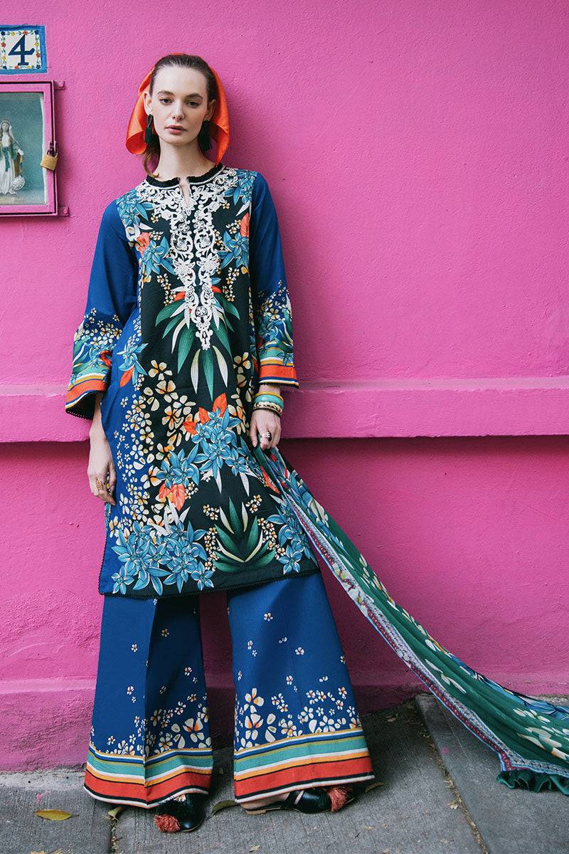 Mushq | La Dolce Hemline Prints 25 | Life of Irises by Maria Faisal - Registered Vendor of : Mushq - type : Ladies Clothes - 100% original wedding dresses