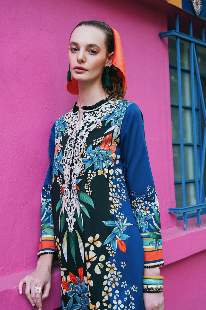 Mushq | La Dolce Hemline Prints 25 | Life of Irises - Ladies Clothes - Maria Faisal