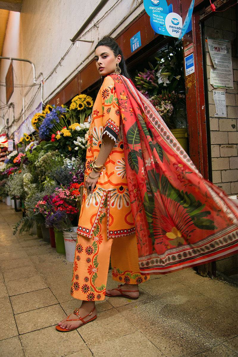 Mushq | La Dolce Hemline Prints 25 | Doves of Garden by Maria Faisal - Registered Vendor of : Mushq - type : Ladies Clothes - 100% original wedding dresses