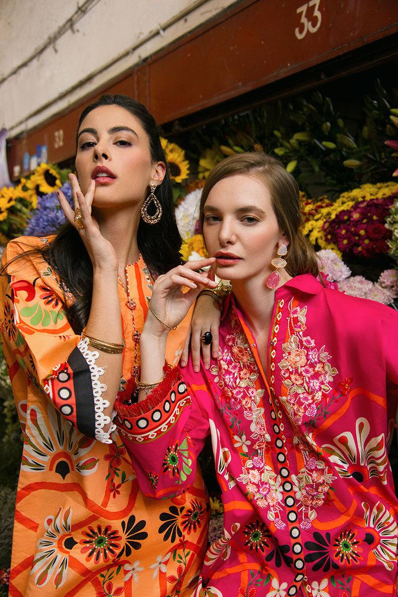 Mushq | La Dolce Hemline Prints 25 | Doves of Garden by Maria Faisal - Registered Vendor of : Mushq - type : Ladies Clothes - 100% original wedding dresses