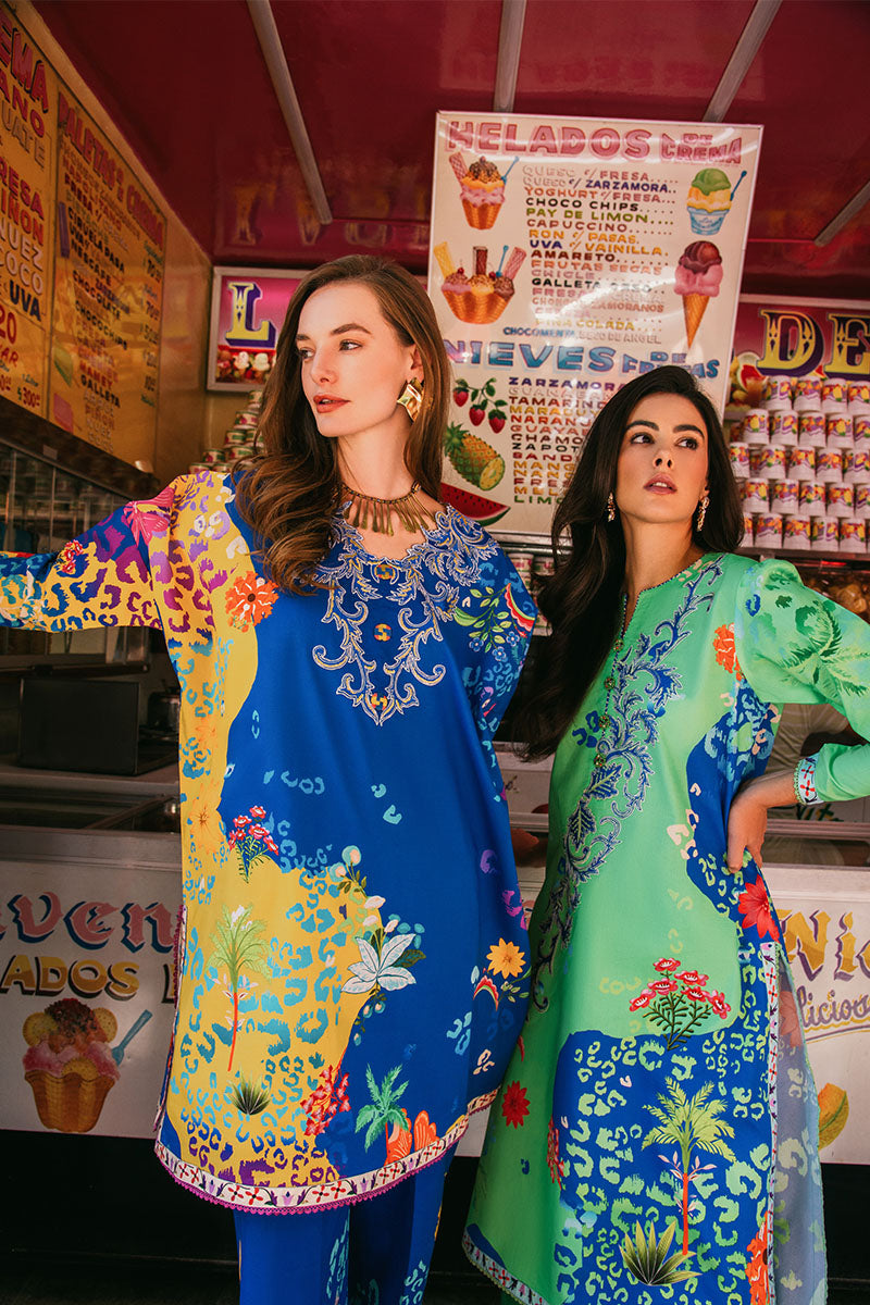 Mushq | La Dolce Hemline Prints 25 | Living Heart by Maria Faisal - Registered Vendor of : Mushq - type : Ladies Clothes - 100% original wedding dresses