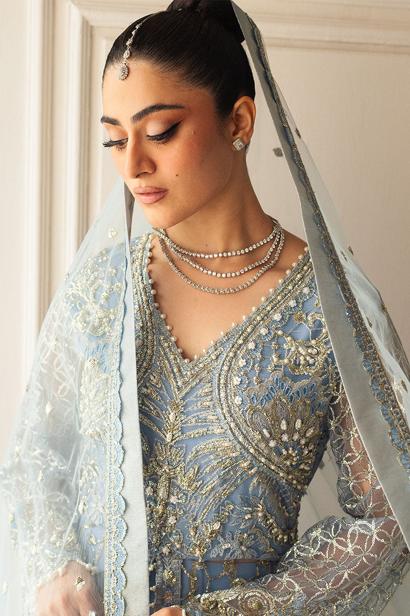 Mushq | Hemline Aura Debut Wedding Formals | PERIWINKLE - Wedding Dress - Maria Faisal