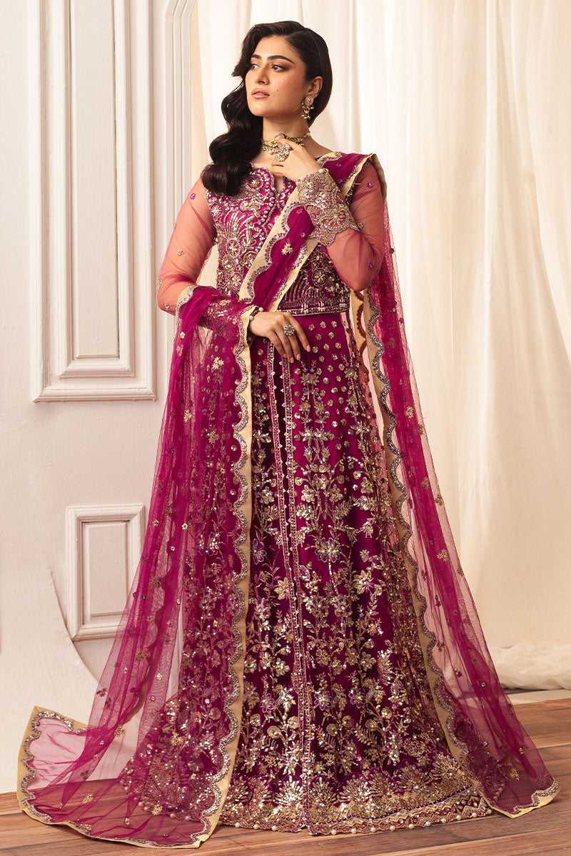 Mushq | Hemline Aura Debut Wedding Formals | FUCHSIA - Wedding Dress - Maria Faisal