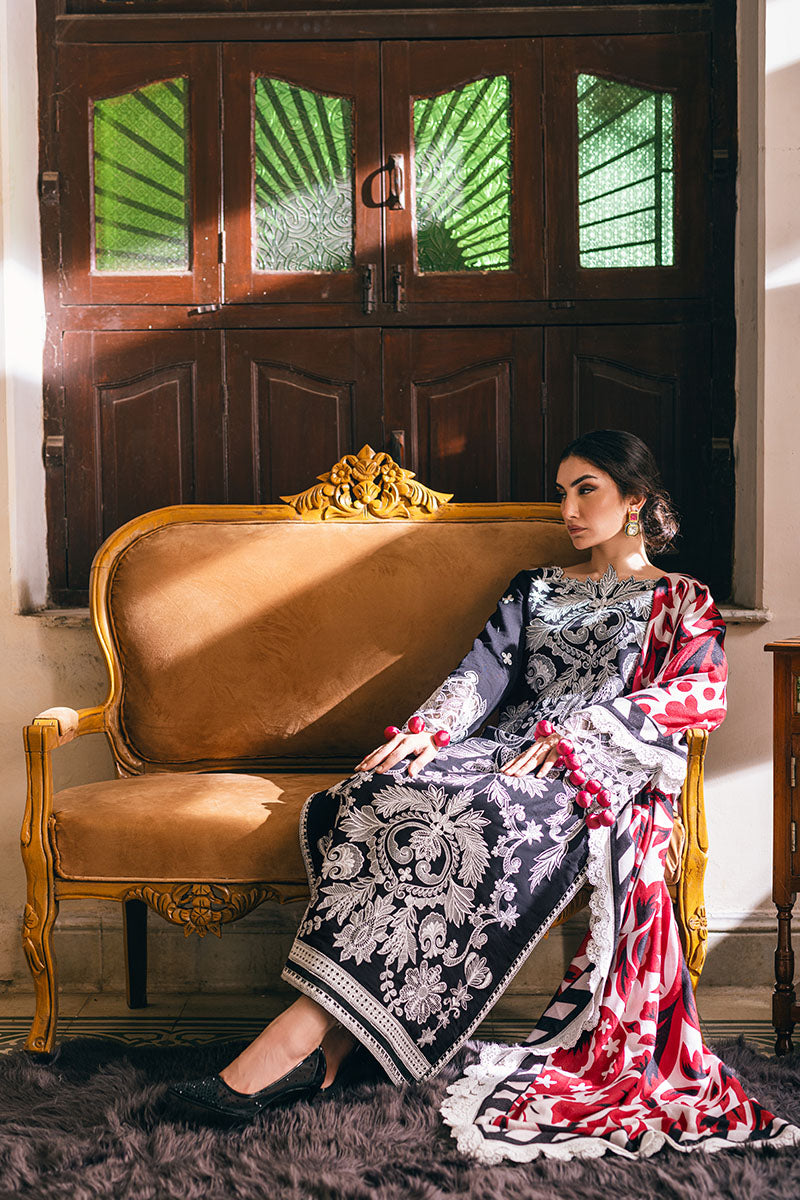 Mushq | Symphony Karandi Collection | MIDNIGHT MAGIC - Designer Dress with Intricate embroidery and embellishments. Shop elegent wedding dress at Maria Faisal.